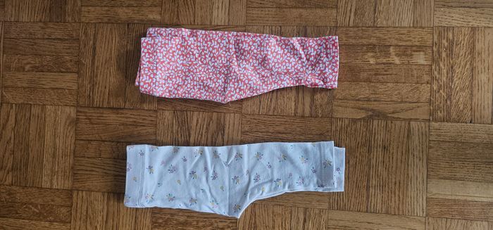 Lot de leggings motifs fleurs Obaïbi et Kiabi - 3 mois
