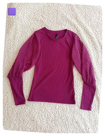 Haut violet manches longues Tiffosi XS vintage sexy
