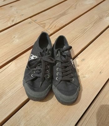 Chaussures en toile noire Le Coq Sportif