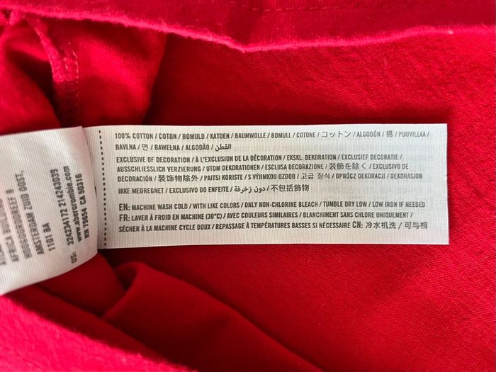Très beau t.shirt rouge Hollister (logo brodé) pour homme, taille M - photo numéro 5