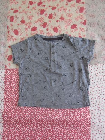 T-Shirt manches courtes gris 6 mois