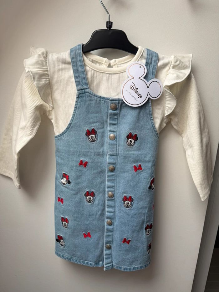 Robe jean et t shirt côtelé 92 cm - photo numéro 2