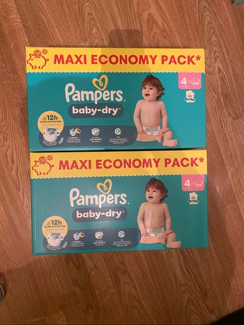 [-25% code SABLIER25] 216 couches Pampers baby dry taille 4