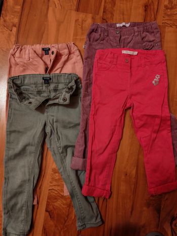 Lot de 4 pantalons 36mois gemo + kiabi