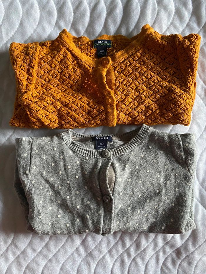 Lot de 2 gilets bébé Kiabi 6 mois