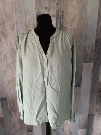 blouse vert d'eau camaïeu 44
