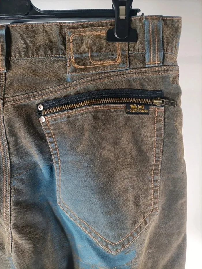 Teddy Smith - Tie & Dye Bleu Marron Pantalon Homme Style - Trend A185 - photo numéro 5
