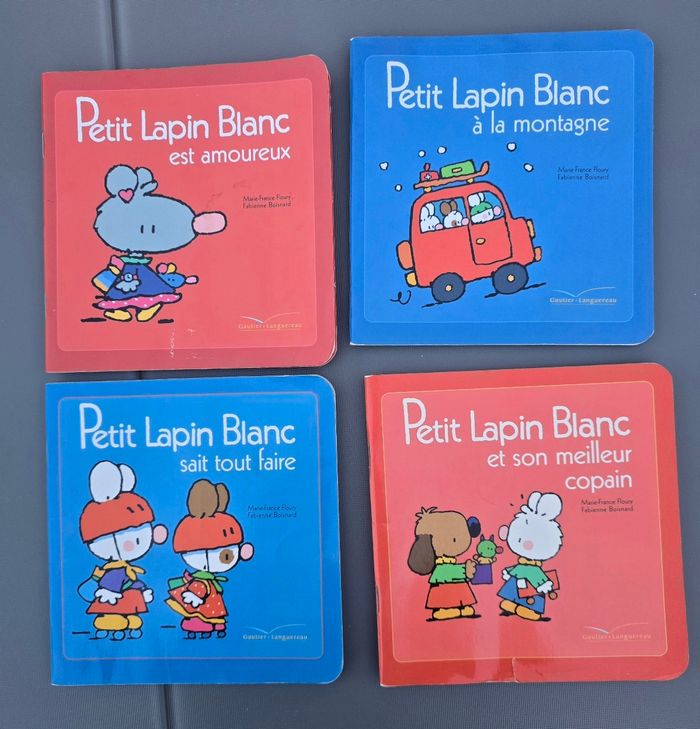 Lot de 4 livres Petit lapin Blanc