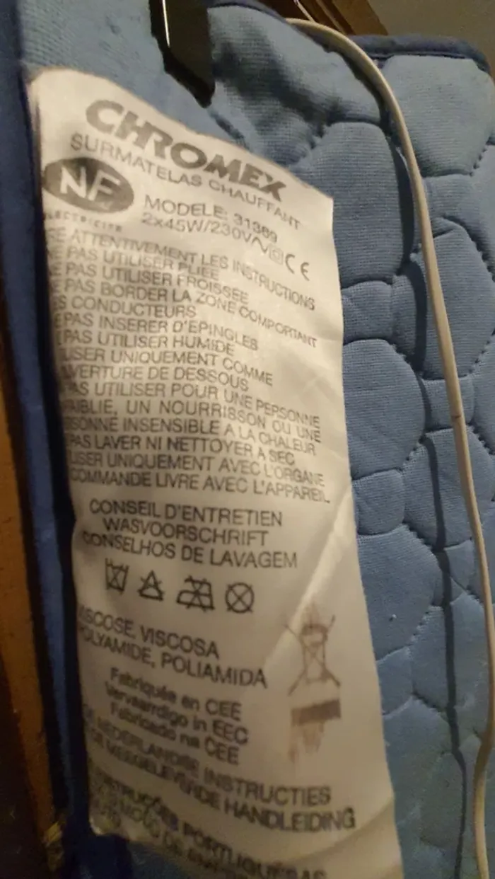 Chauffe matelas 2 personnes "Chromex" - photo numéro 3