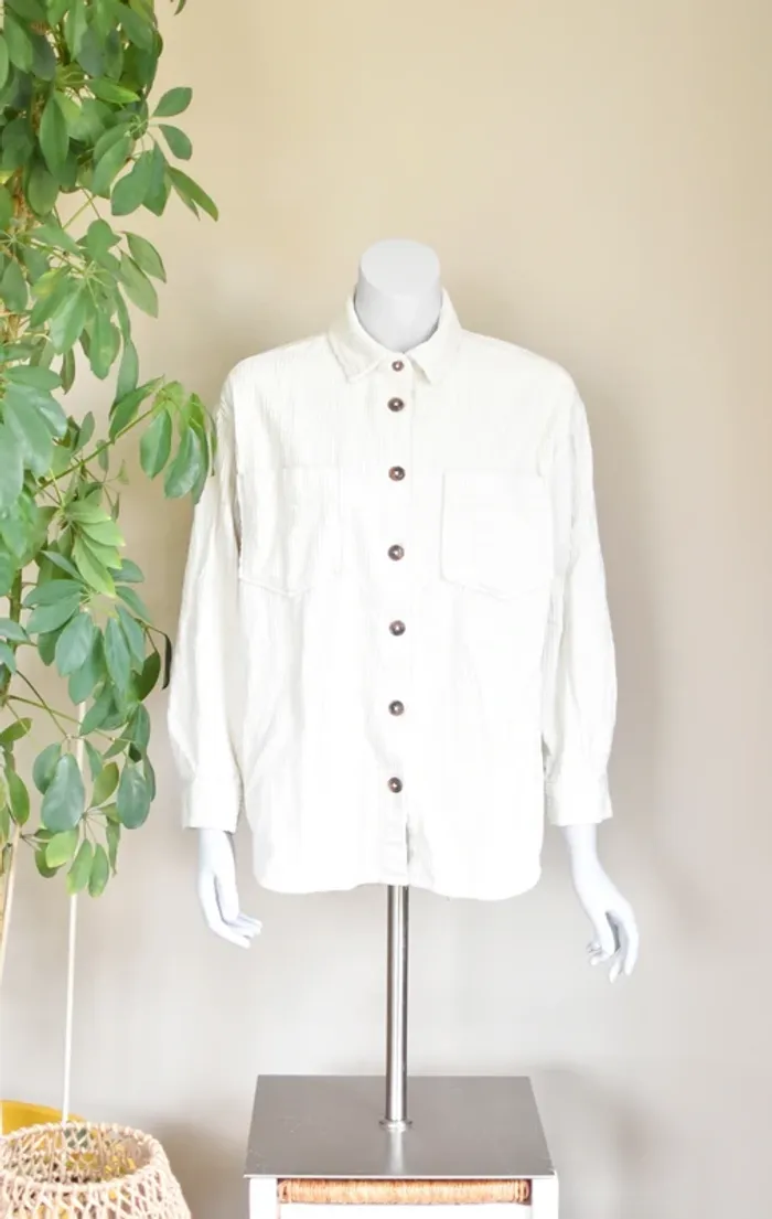 Veste Chemise Bizzbee crème en taille XS - photo numéro 4