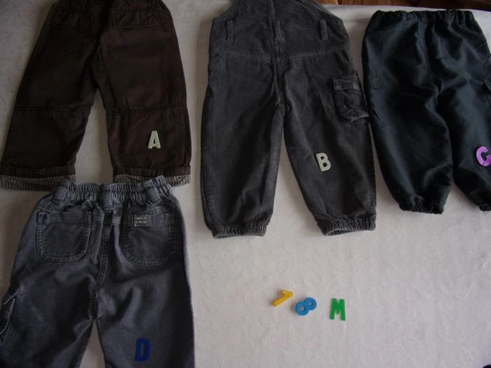 Lot de 3 pantalons + salopette - HIVER 18 mois