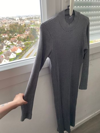 Robe pull grise - M
