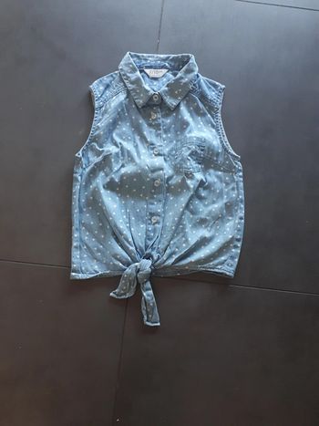 Jolie chemise coton sans manches 9-10 ans