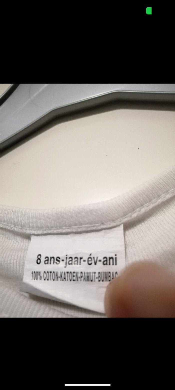 Tee shirt Jaar-ev-ani blanc imprimé. Taille 8 ans - photo numéro 3