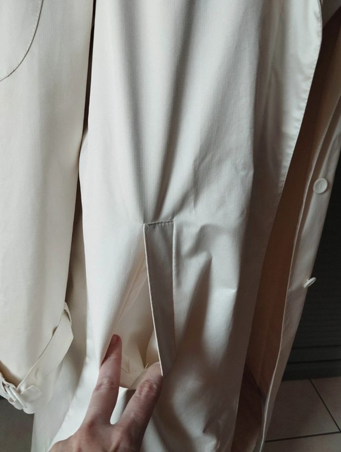 🐝 Trench-Coat Léger Couleur Ivoire Irisé Claude Harvey T38/40🐝 - photo numéro 11