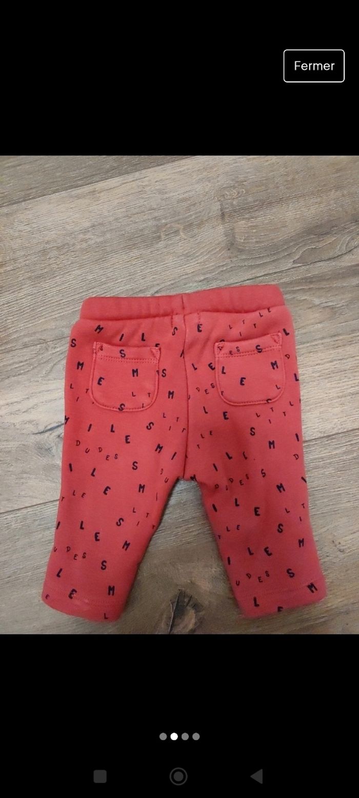 Pantalon chaud Kiabi rouge 3 mois - photo numéro 2