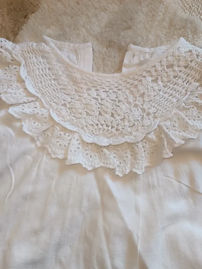 Blouse avec plastron en crochet Zara 12-18 mois - 86cm - photo numéro 3
