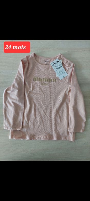 Haut écrit maman chérie fille 24mois 