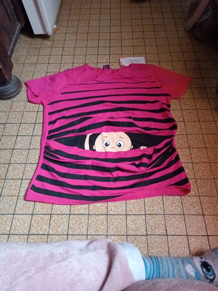 T-shirt rose - photo numéro 2