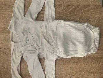 Lot de 3 bodies blancs manches longues