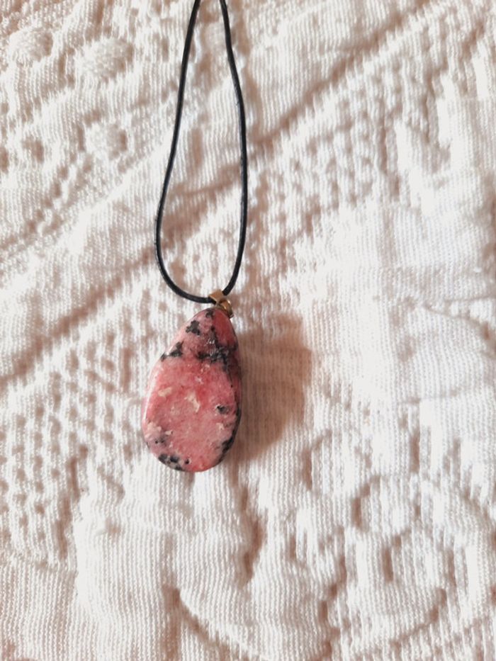 Pendentif rhodonite ovale - photo numéro 2
