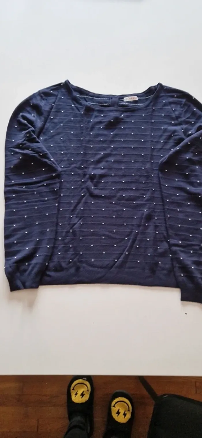 Petit pull fin bleu marine - photo numéro 2