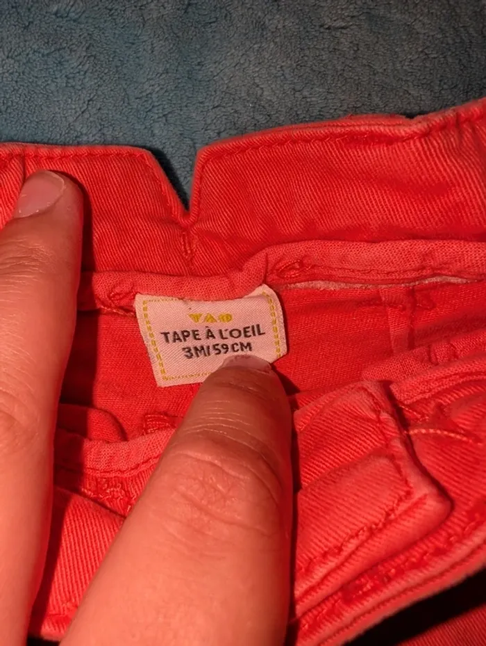 Jean tape à l'oeil 3 mois corail - photo numéro 2