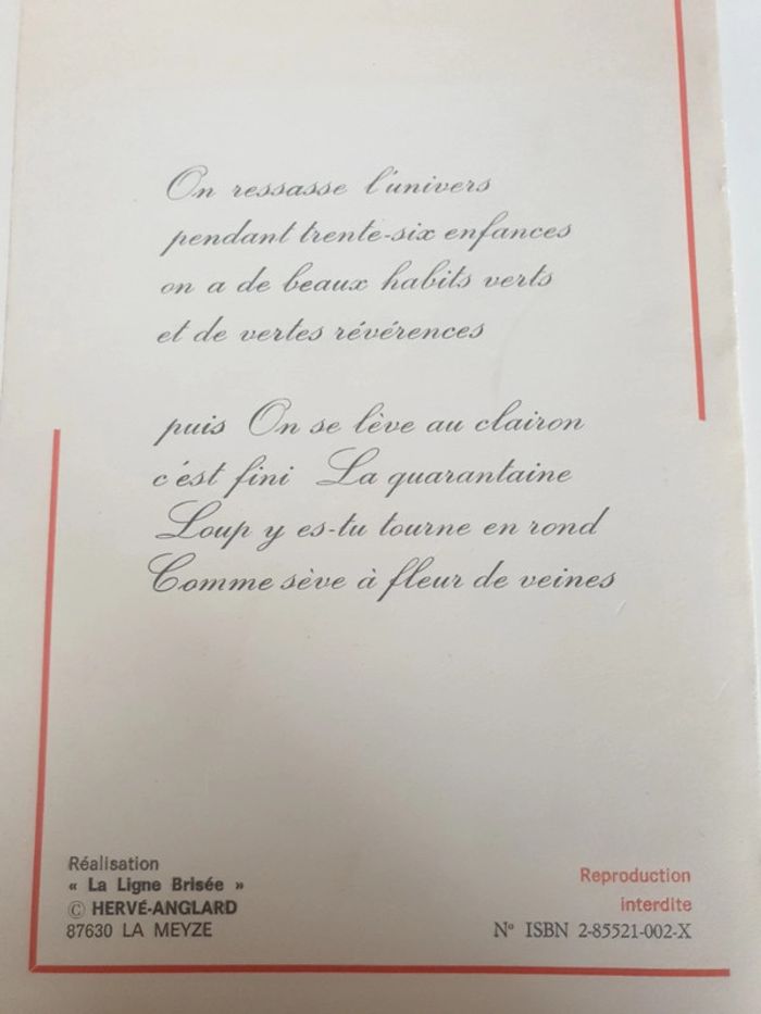 Quarantaine Henri Heinemann Poèmes - photo numéro 3