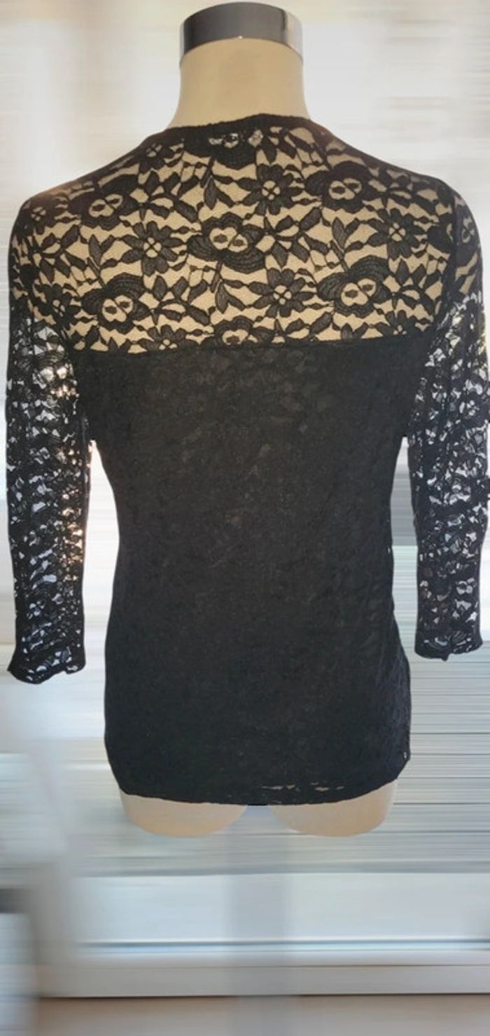 🖤 Haut noir en dentelle Miss Glammy – Taille 38 – Manches longues 🖤 - photo numéro 3