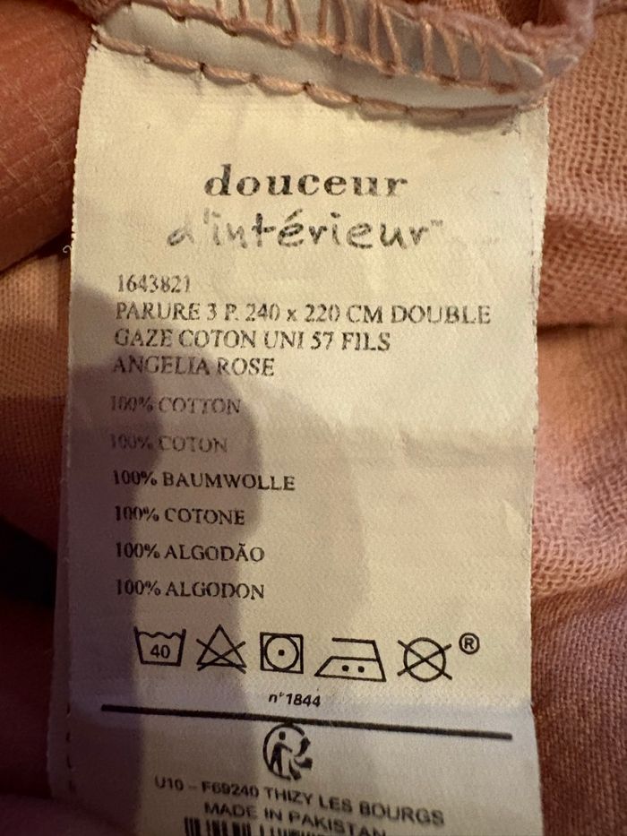 Housse de couette + 2 taies d oreillers 240x220 cm douceur d intérieur - photo numéro 2