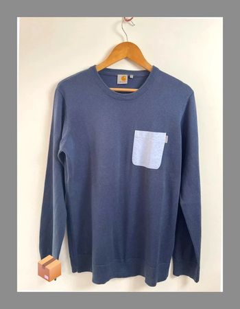 Pull Carhartt – Taille L – Bleu pétrole – Coton
