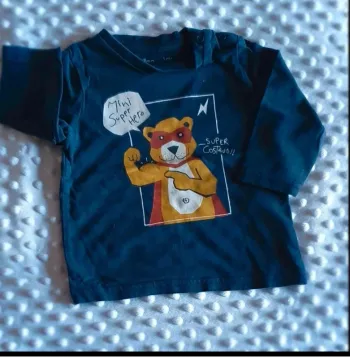 T-shirt manches  longues  mini  super  héro
