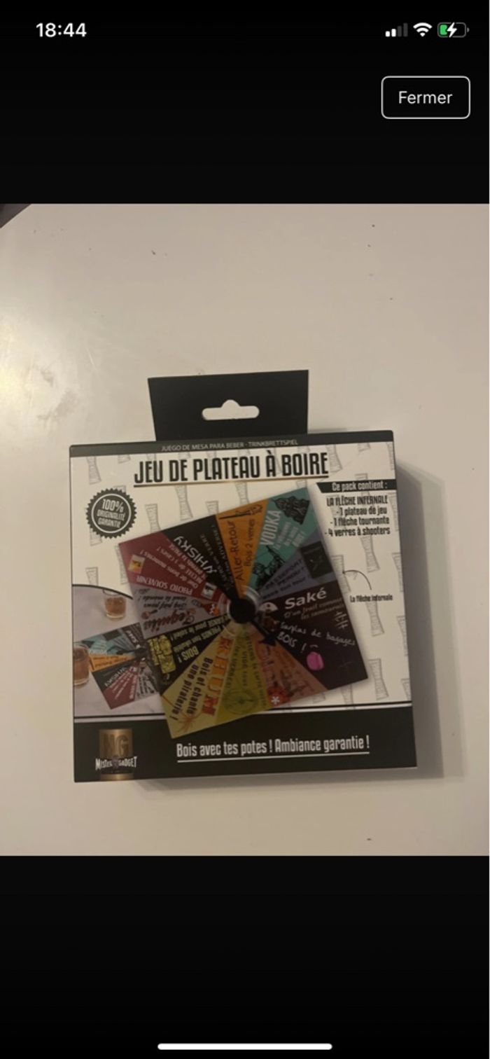 Jeu de plateau à boire