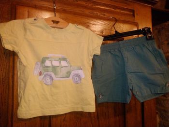 Ensemble assorti été bébé garçon taille 12 mois