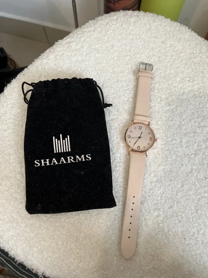 Montre shaarms beige rosé