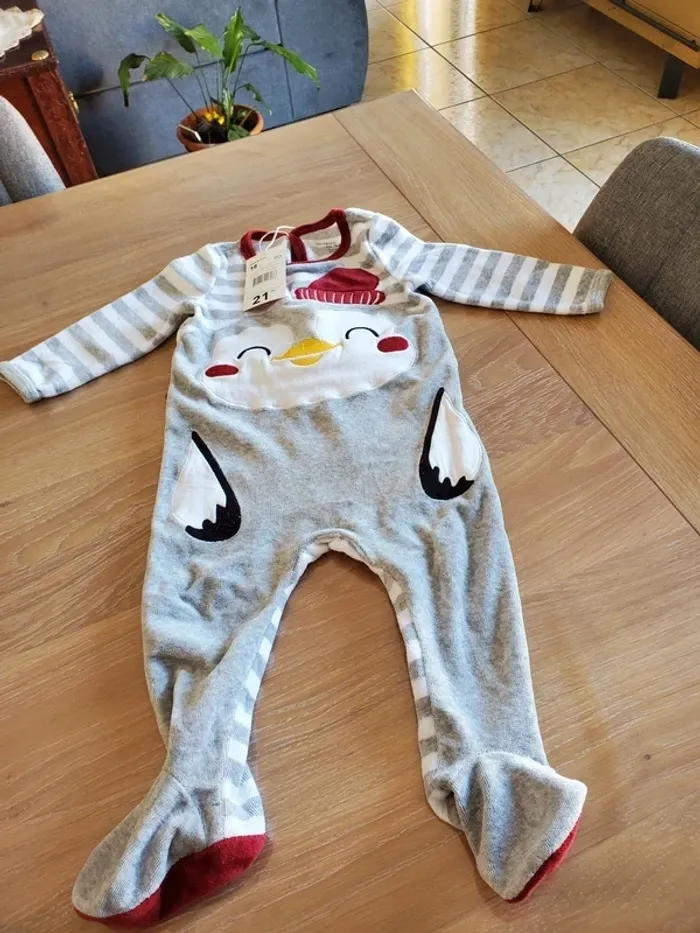 Pyjama pingouin DPAM 18 mois tout neuf - photo numéro 3