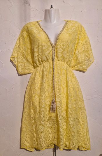Magnifique tunique/robe jaune clair