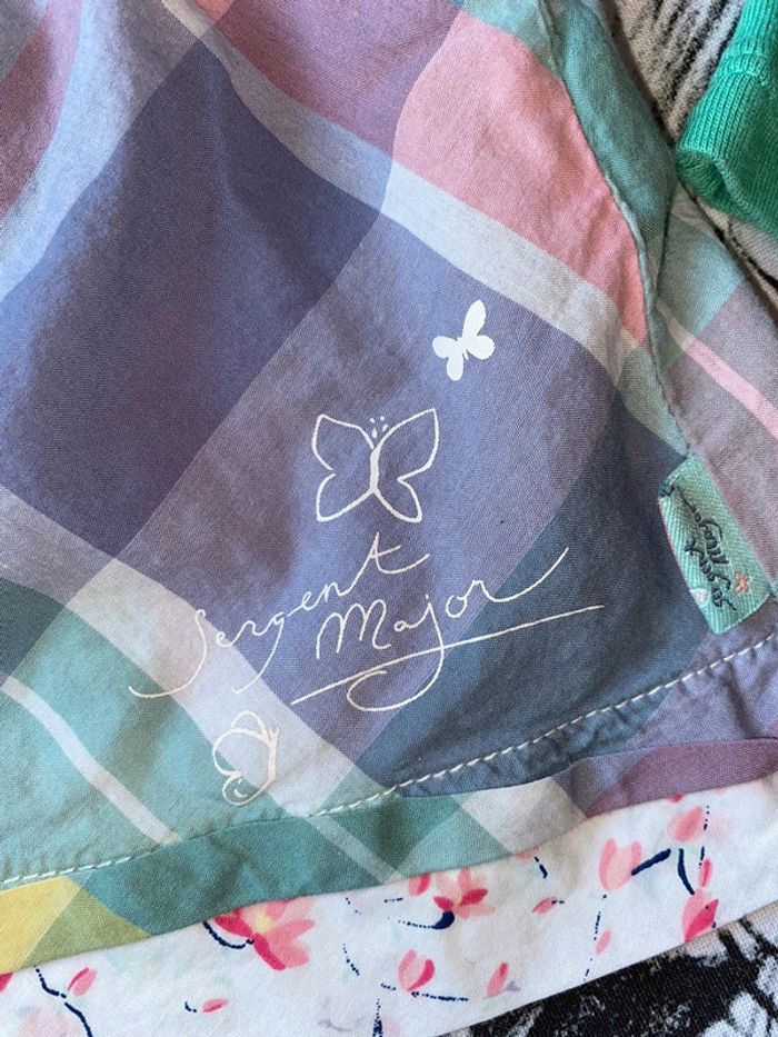 Ensemble haut et pantacourt en jeans, taille 9 mois, marque Vertbaudet et Sergent Major. - photo numéro 4
