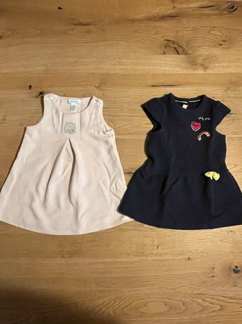 Lot 2 robes automne/hiver fille 6 mois