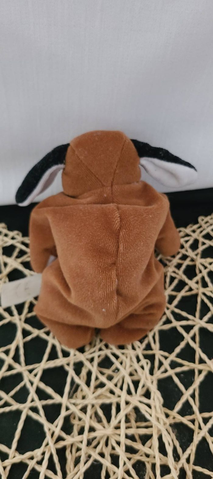 Peluche chien marron, blanc - photo numéro 4