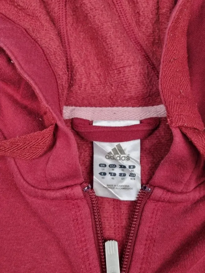 Gilet zippé capuche Adidas bordeaux, M Femmes - photo numéro 6