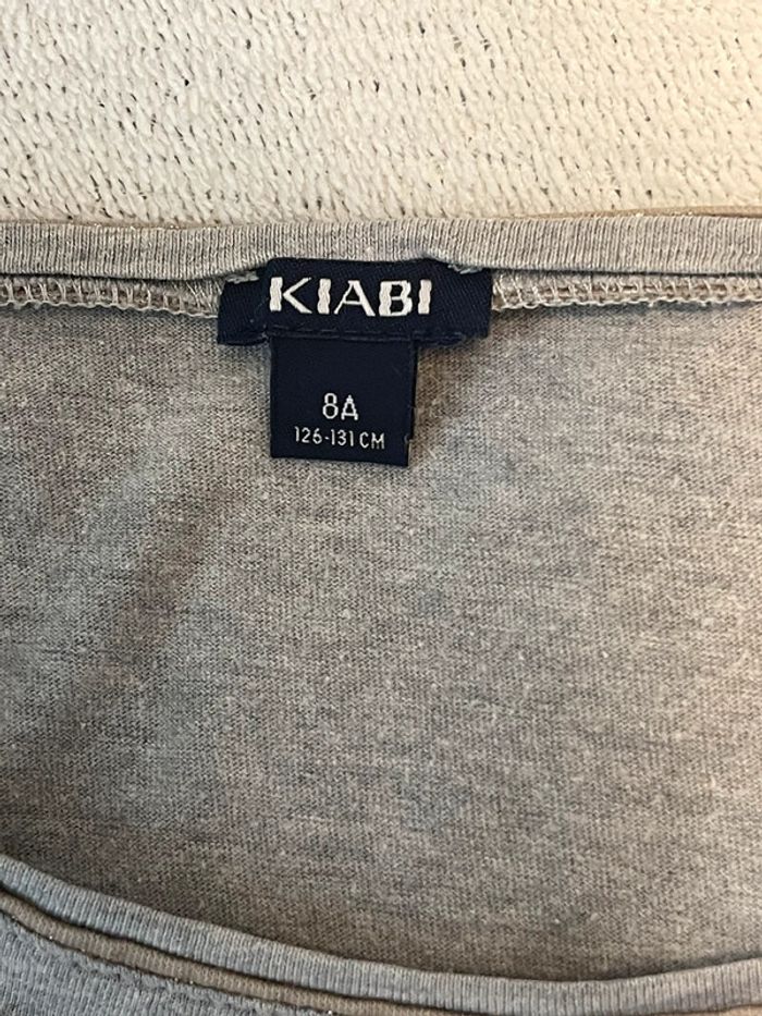 T-shirt gris doré - Kiabi - 8 ans - photo numéro 2