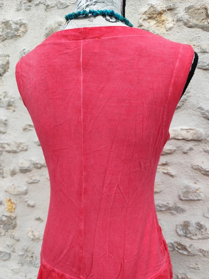Magnifique robe Elisa Cavaletti taille S couleur corail #55 - photo numéro 4