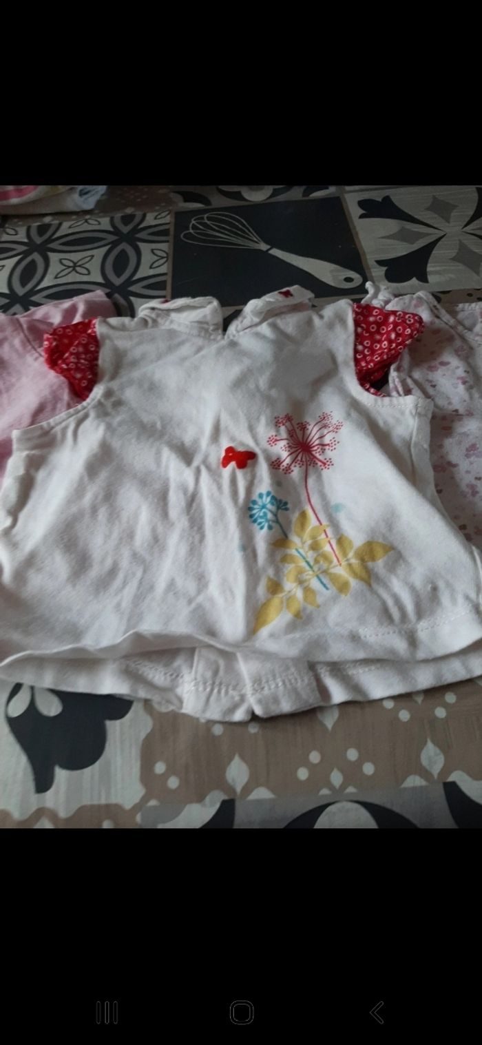 Lot de 3 t-shirt manches courtes 1 mois - photo numéro 3