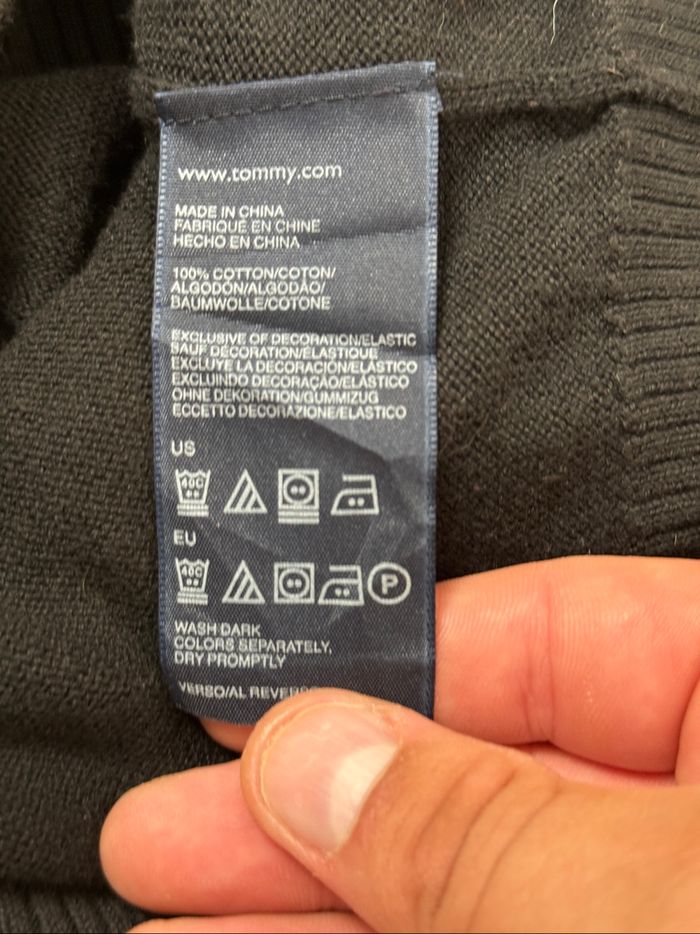 Pull Tommy Hilfiger noir – Taille L - photo numéro 6