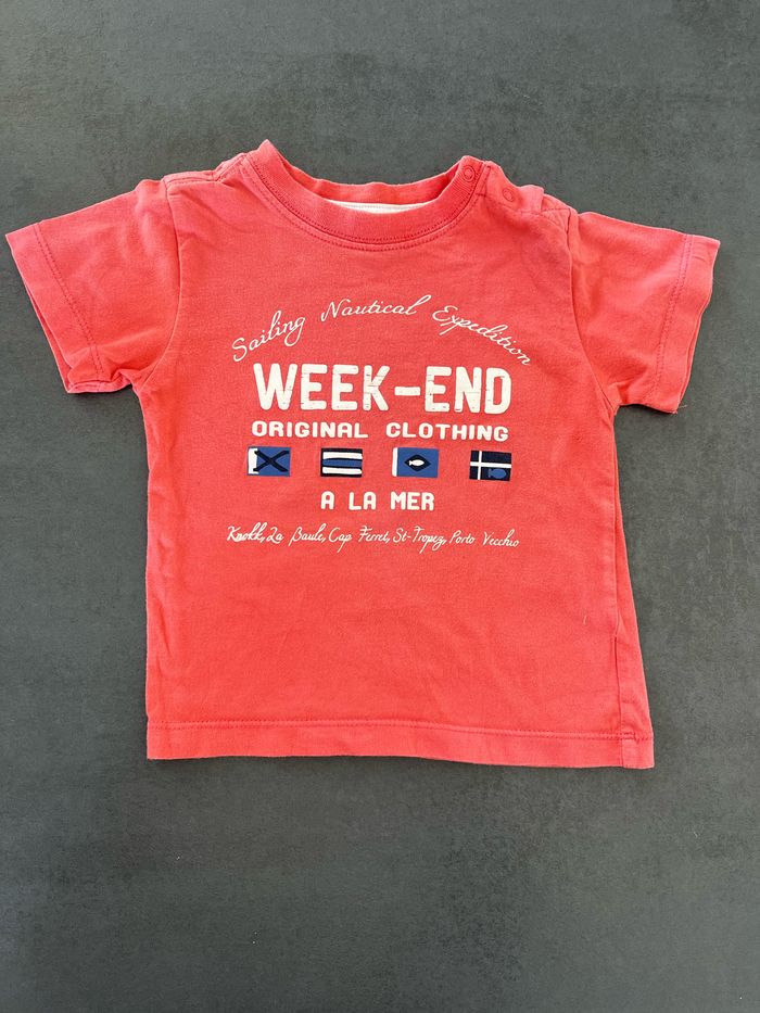 Tee shirt 18 mois week end a la mer