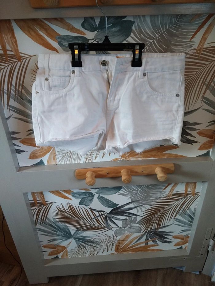 Short blanc été jeans
