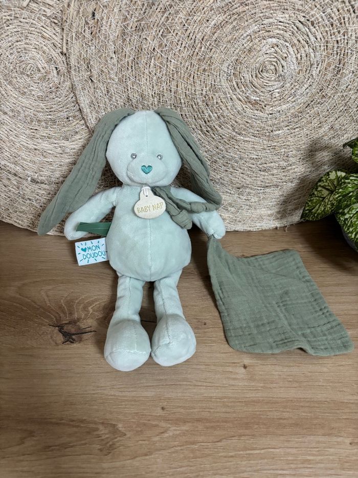 Doudou lapin mon doudou mouchoir lange baby nat