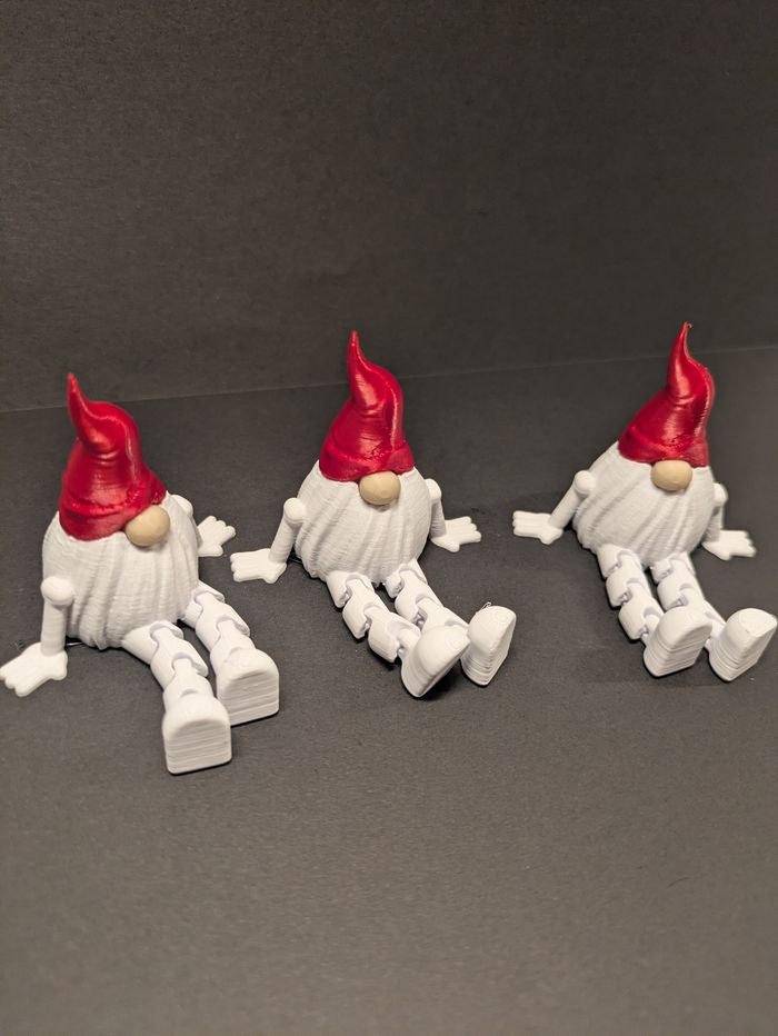 Lot de 3 figurines articulées de Noël – Lutins barbus - photo numéro 4