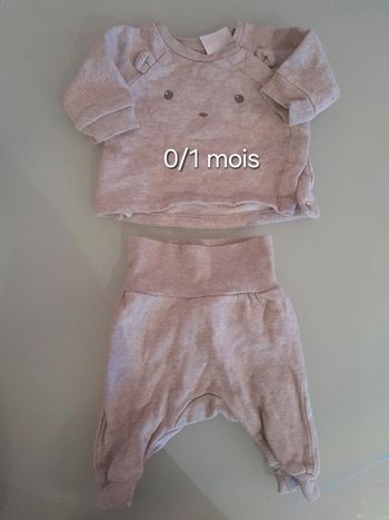 Ensemble marron 0/1 mois